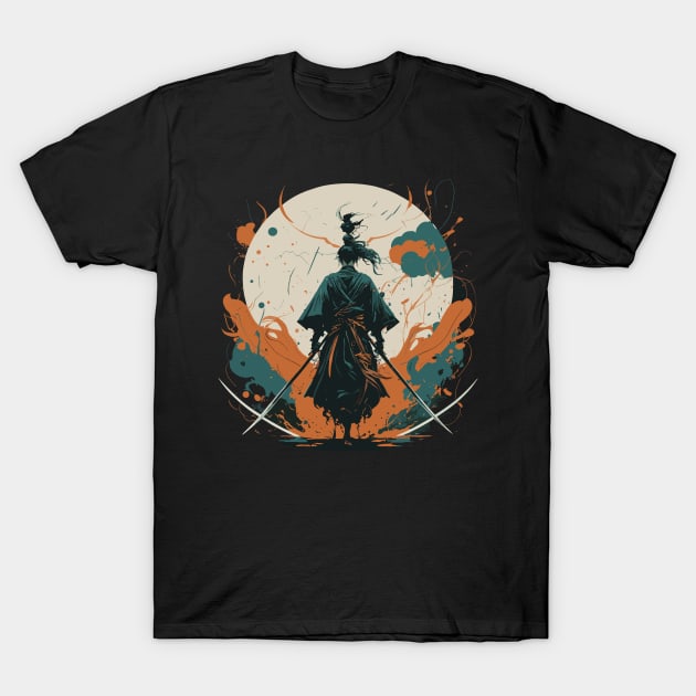 Moonlit Warrior T-Shirt by DAVINCIOO